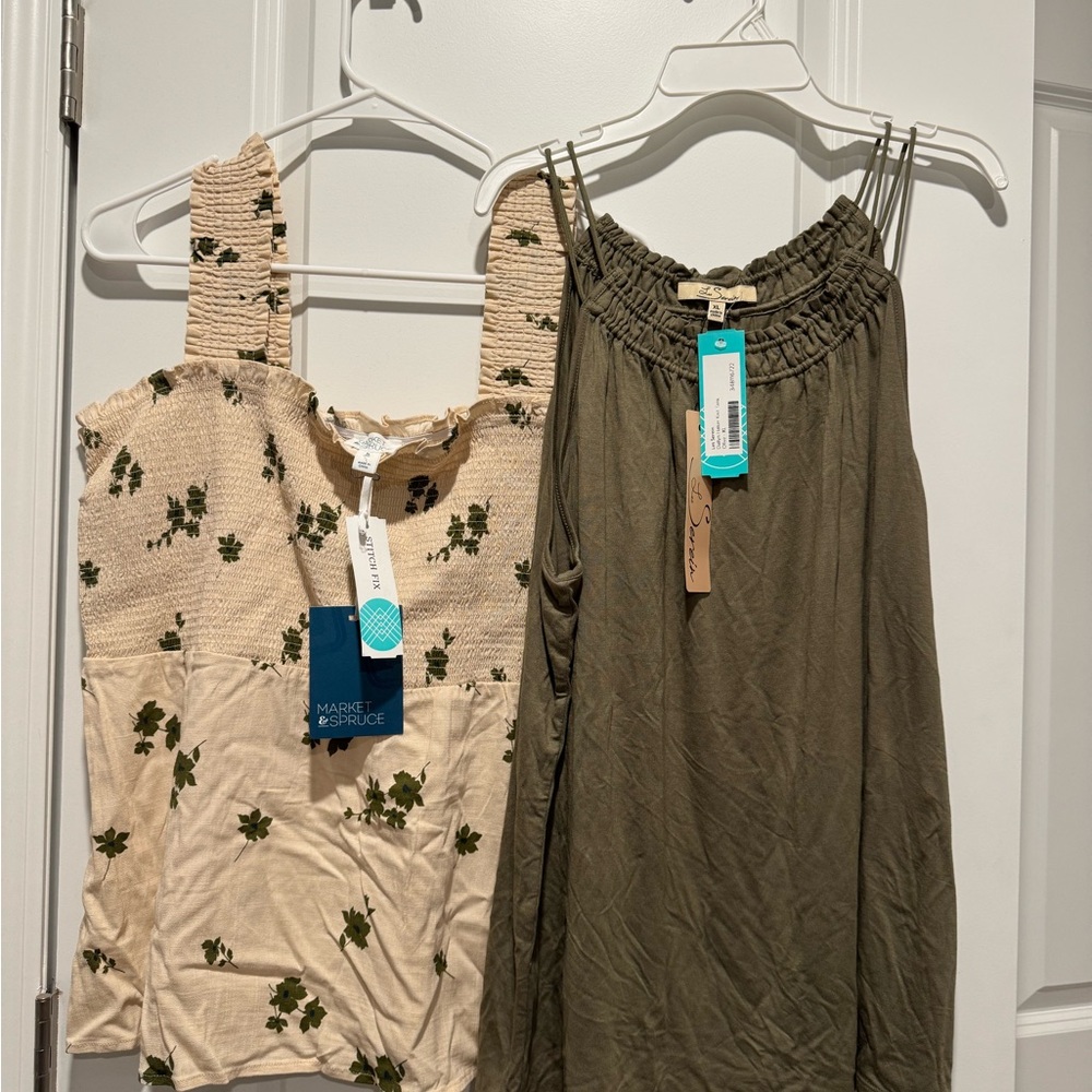 Lot of 2 Tank Tops Stitch Fix XL Women’s Market & Spruce NWT New